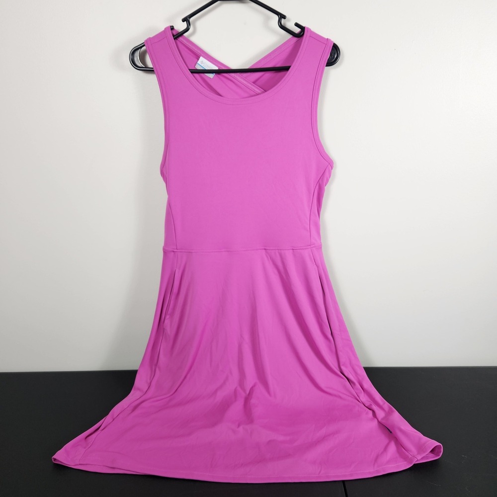 Columbia PFG Dress L Sleeveless Sporty Coastal Tennis Golf Pickleball Fish